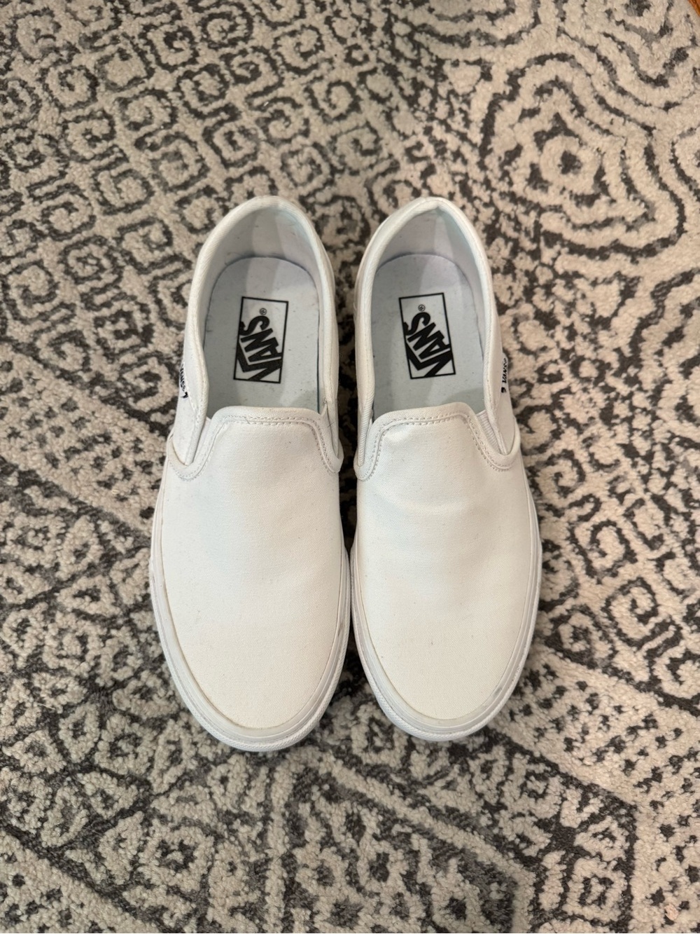 Women’s Vans White Canvas Sneakers